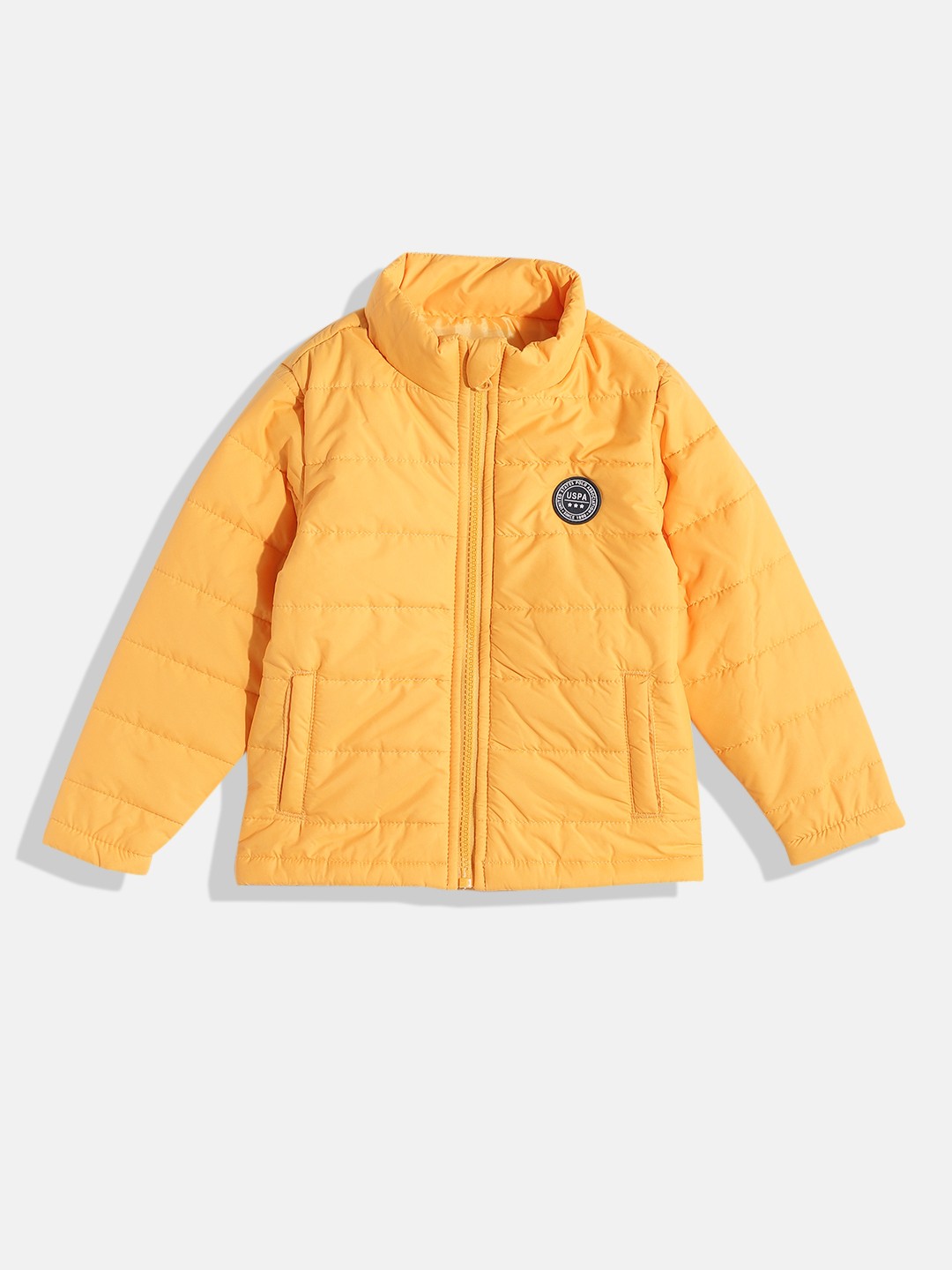 

U.S. Polo Assn. Kids Boys Yellow Solid Puffer Jacket