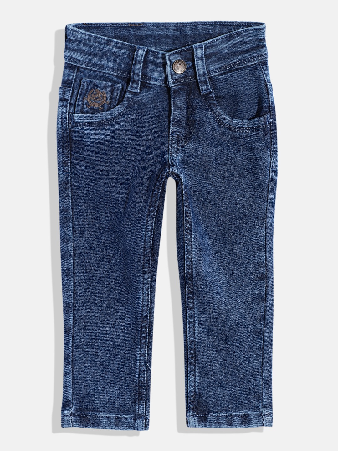 

U.S. Polo Assn. Kids Boys Blue Slim Fit Light Fade Stretchable Jeans