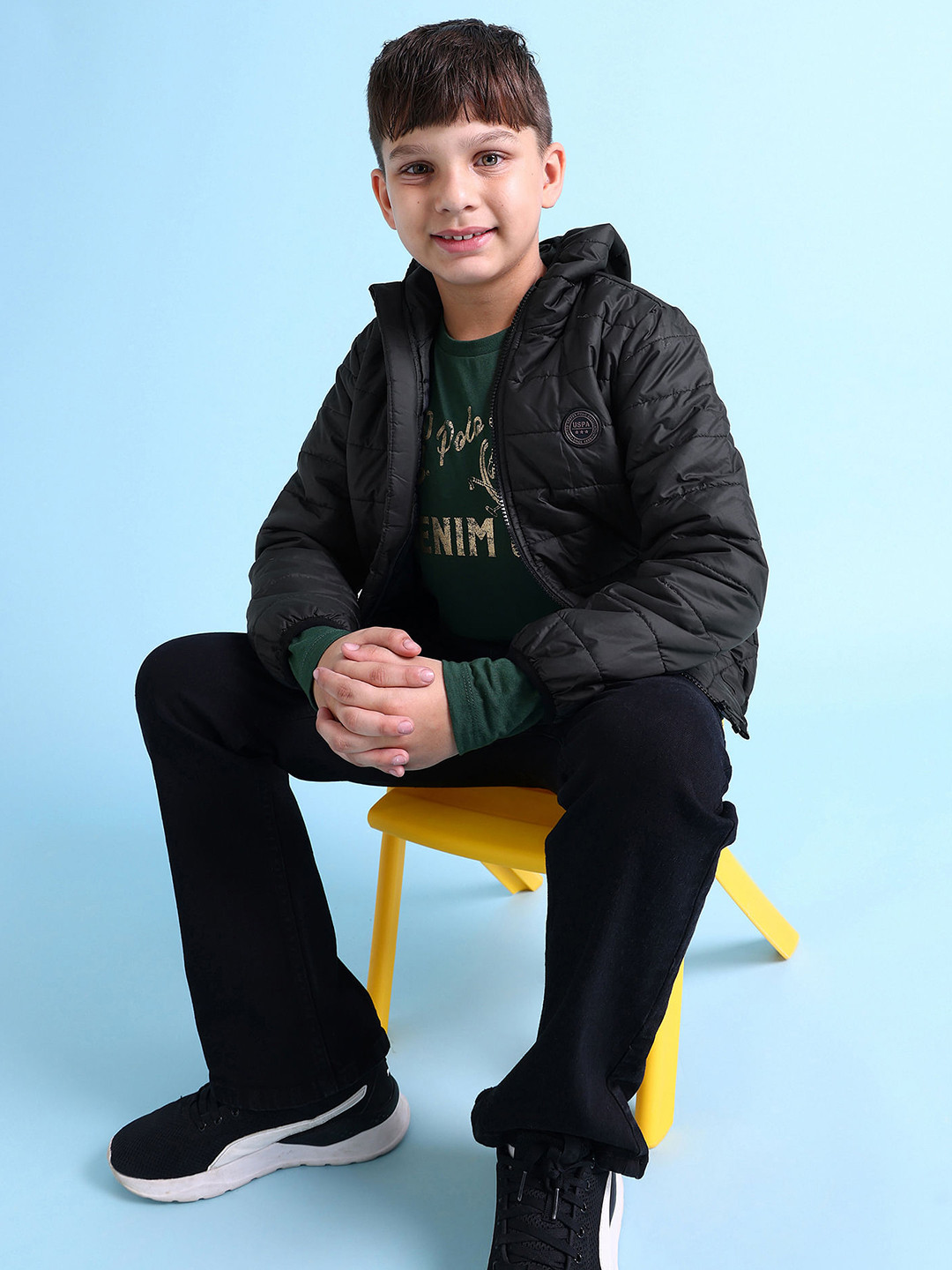 

U.S. Polo Assn. Kids Boys Black Puffer Jacket