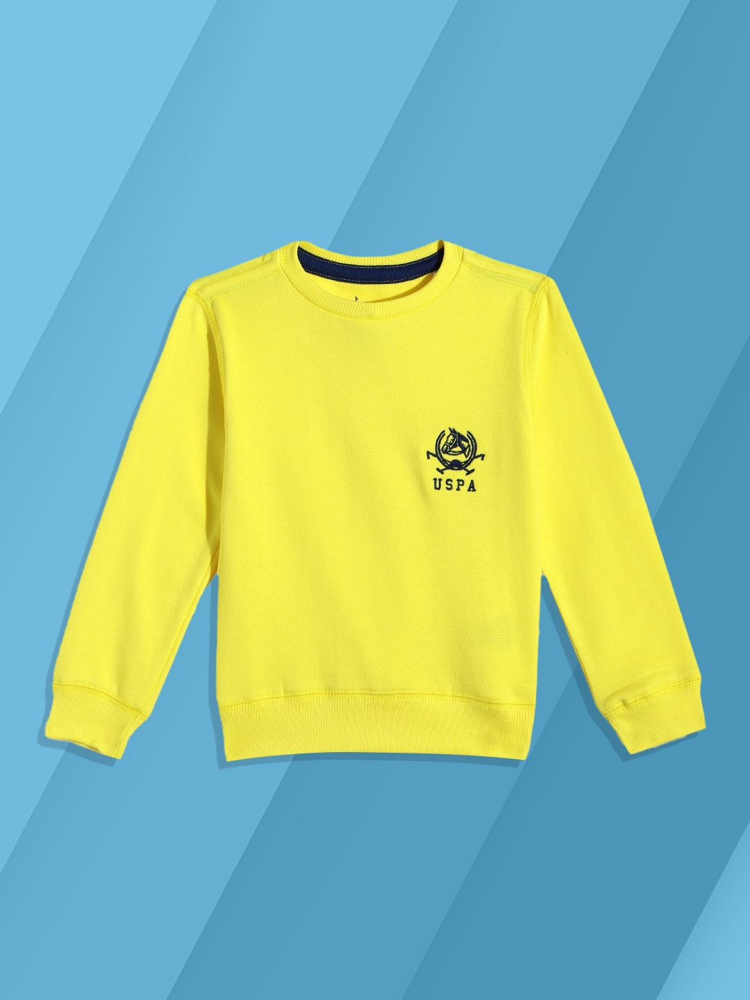 

U.S.Polo Assn. Kids Boys Yellow Pure Cotton Sweatshirt