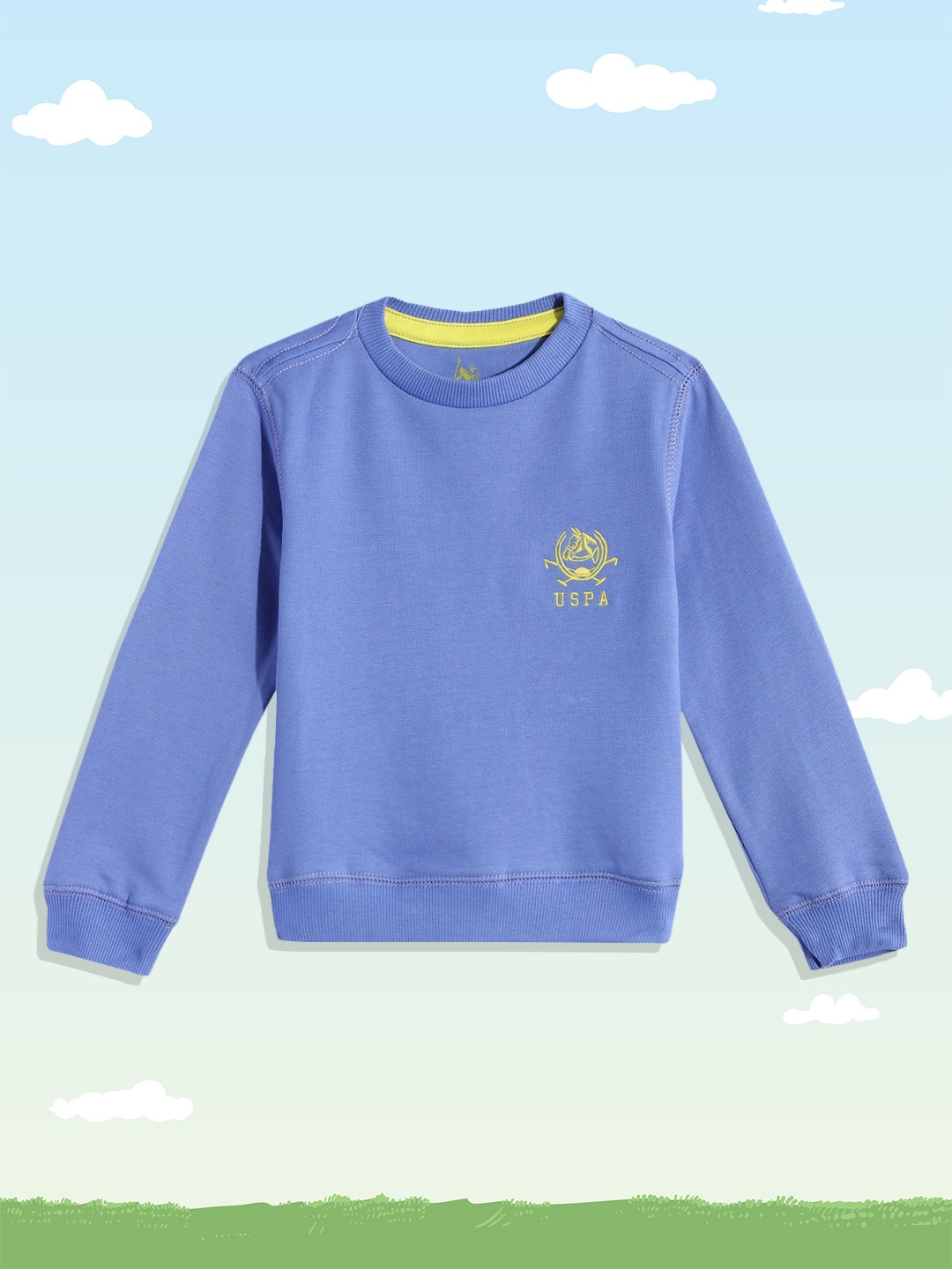 

U.S. Polo Assn. Kids Boys Purple Pure Cotton Sweatshirt