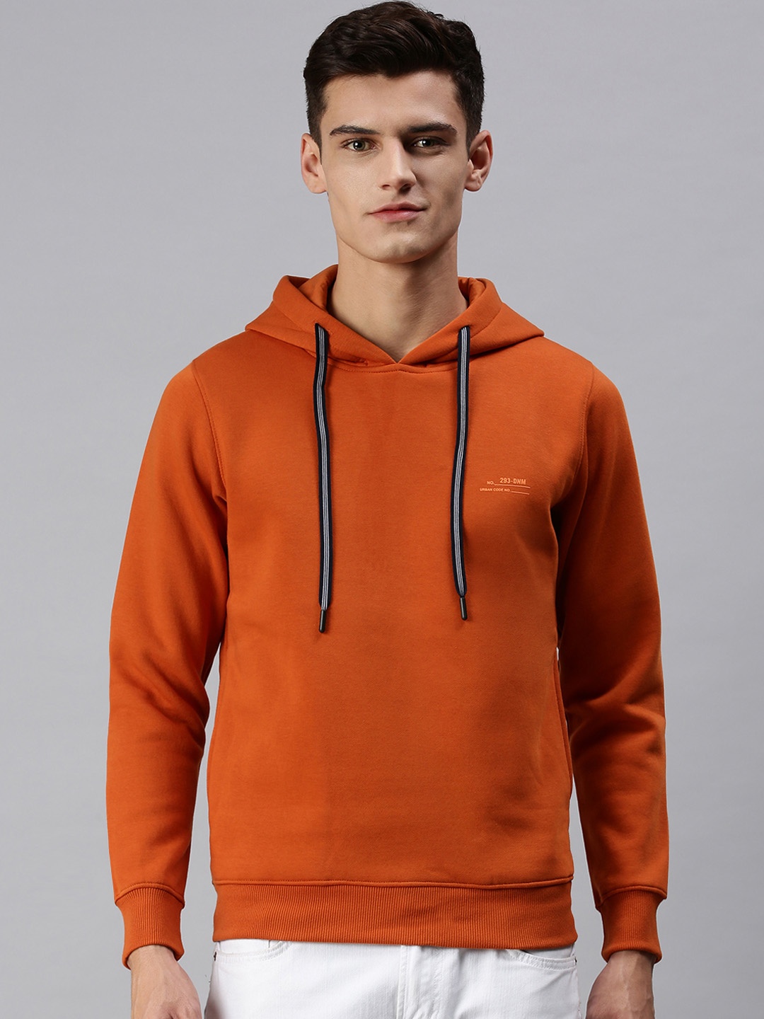 

SHOWOFF Men Tan Brown Hooded Pullover Sweatshirt