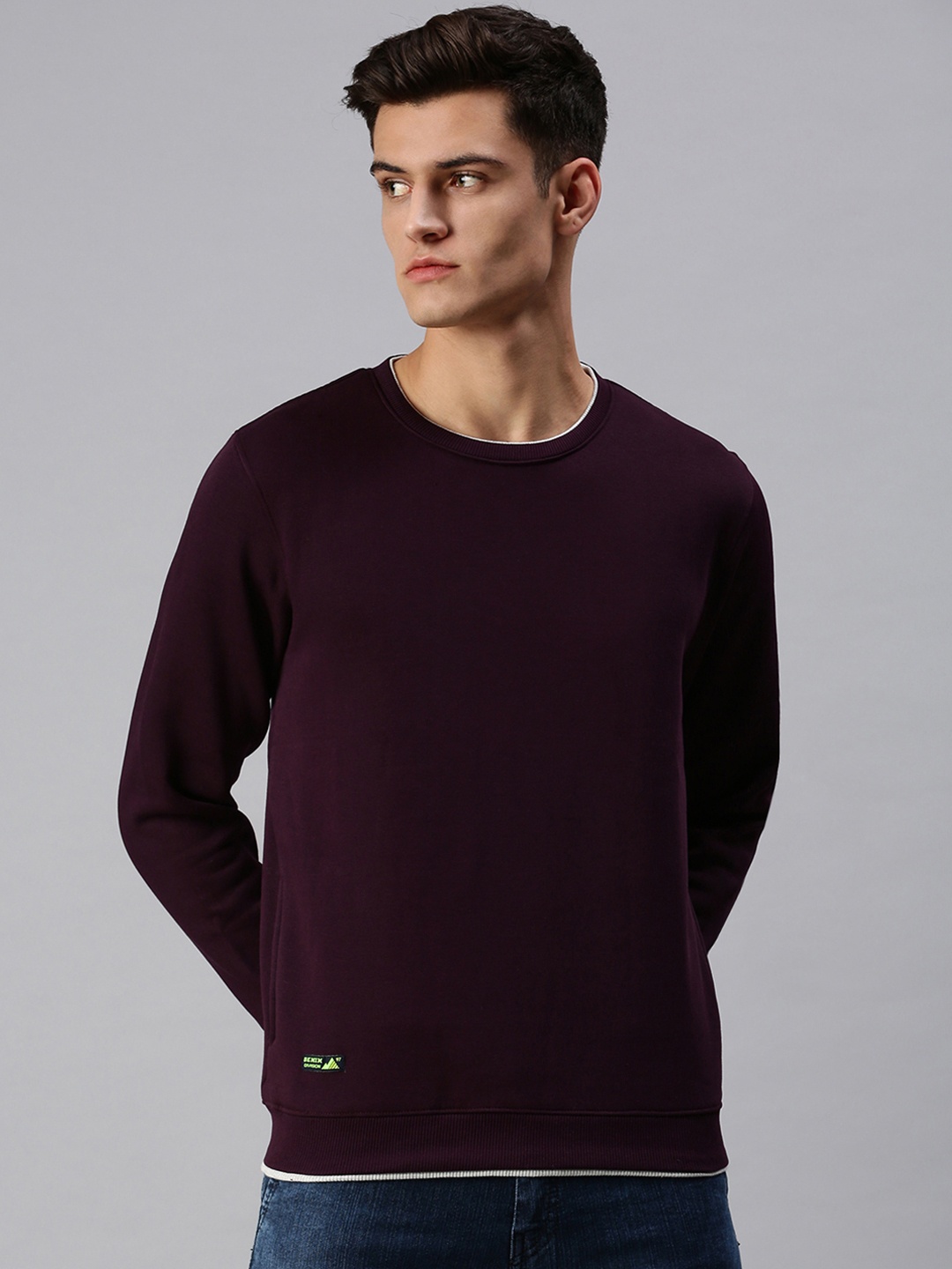 

SHOWOFF Men Purple Sweatshirt