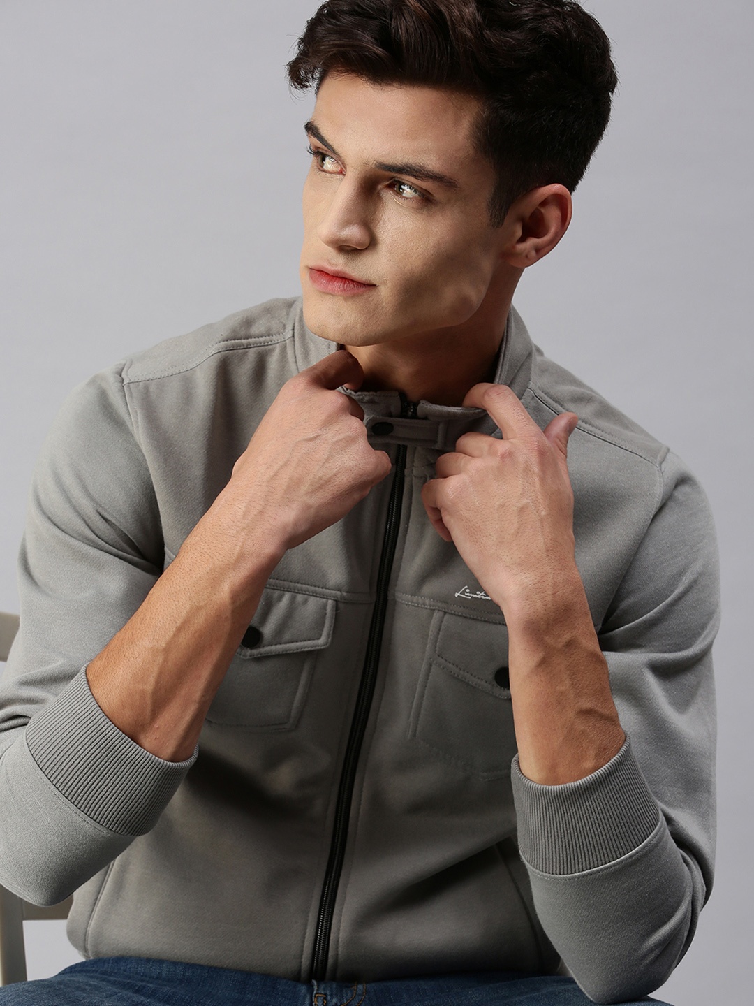 

SHOWOFF Men Grey Sweatshirt