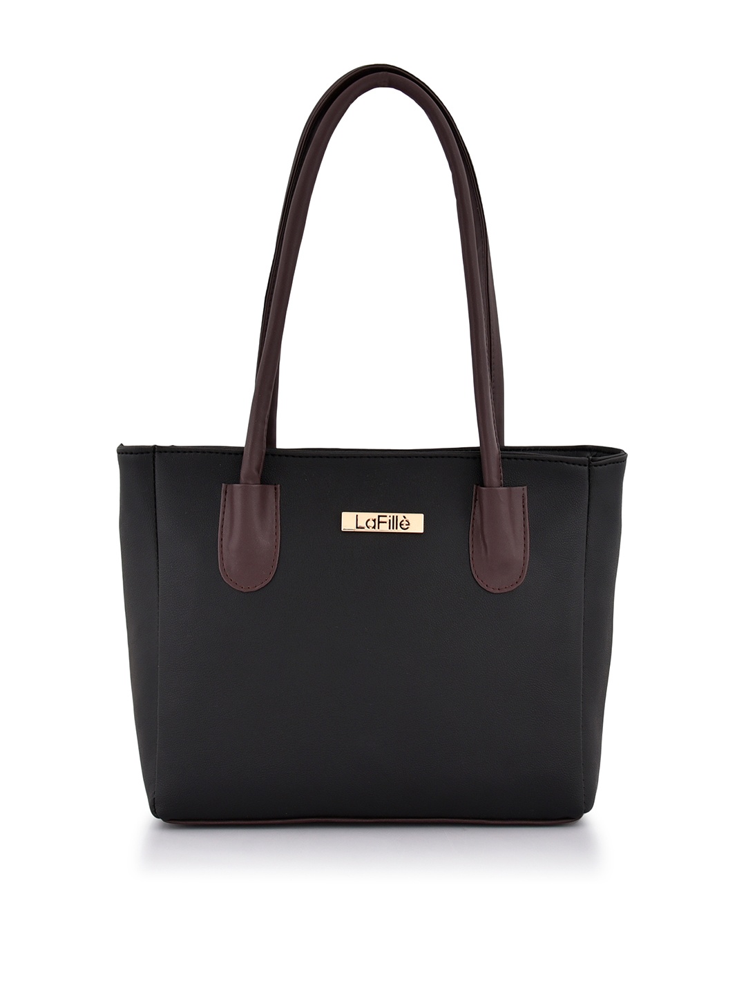 

LaFille Black PU Structured Shoulder Bag