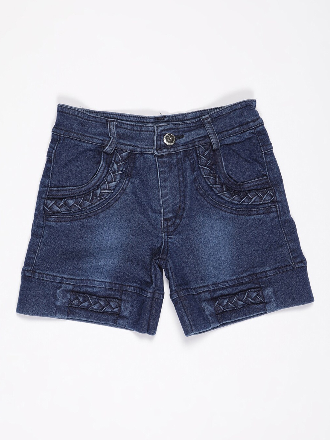 

V2 Value & Variety Girls Navy Blue Washed Denim Shorts