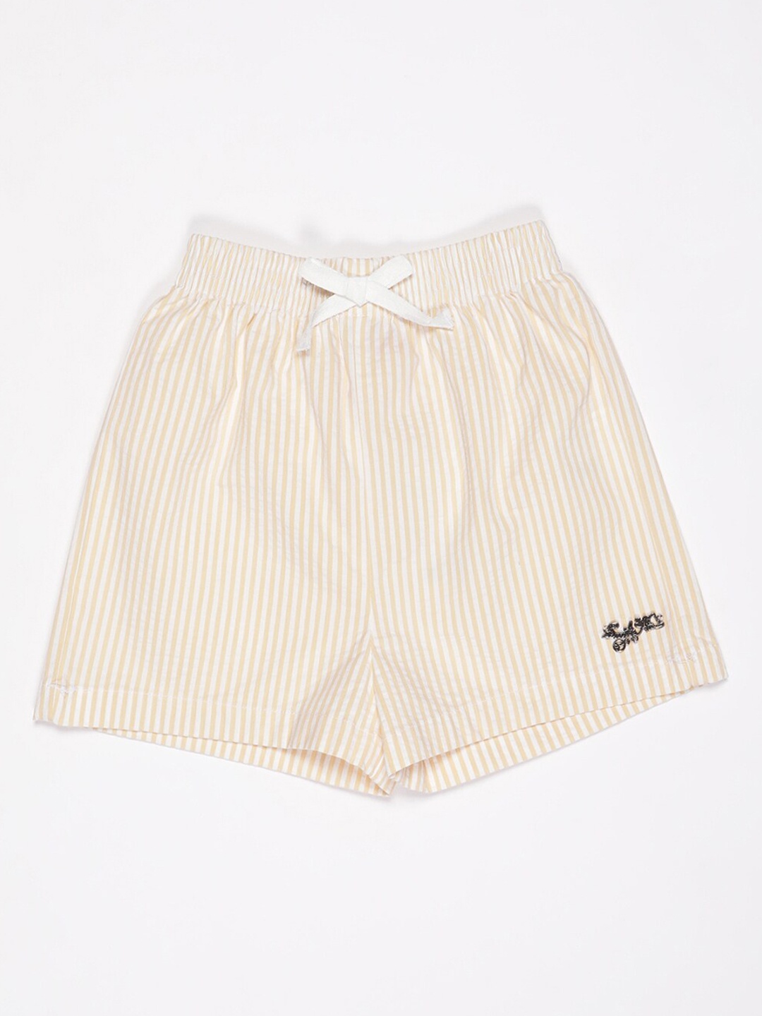 

V2 Value & Variety Girls Yellow Striped Shorts