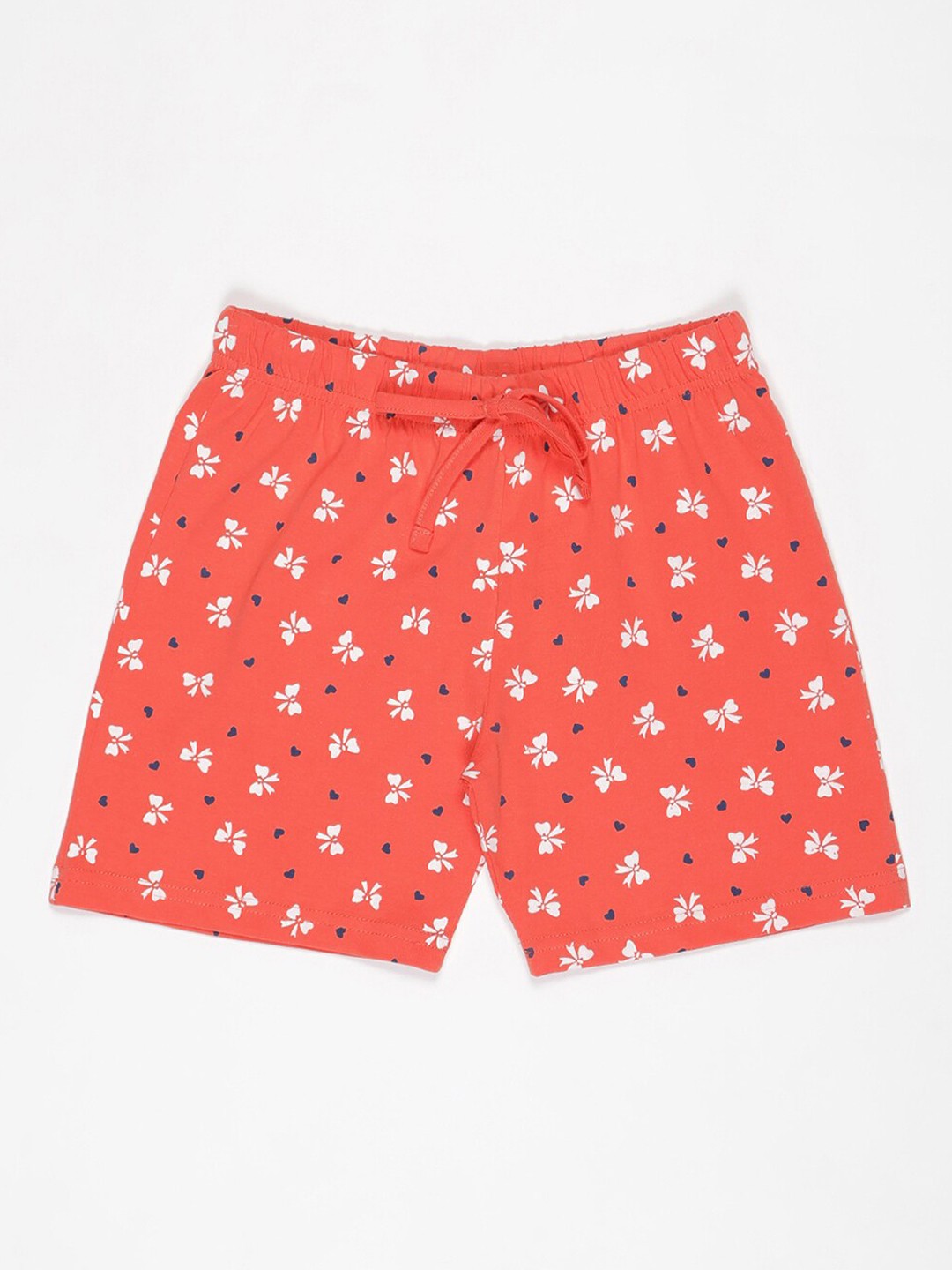 

V2 Value & Variety Girls Orange Printed Shorts