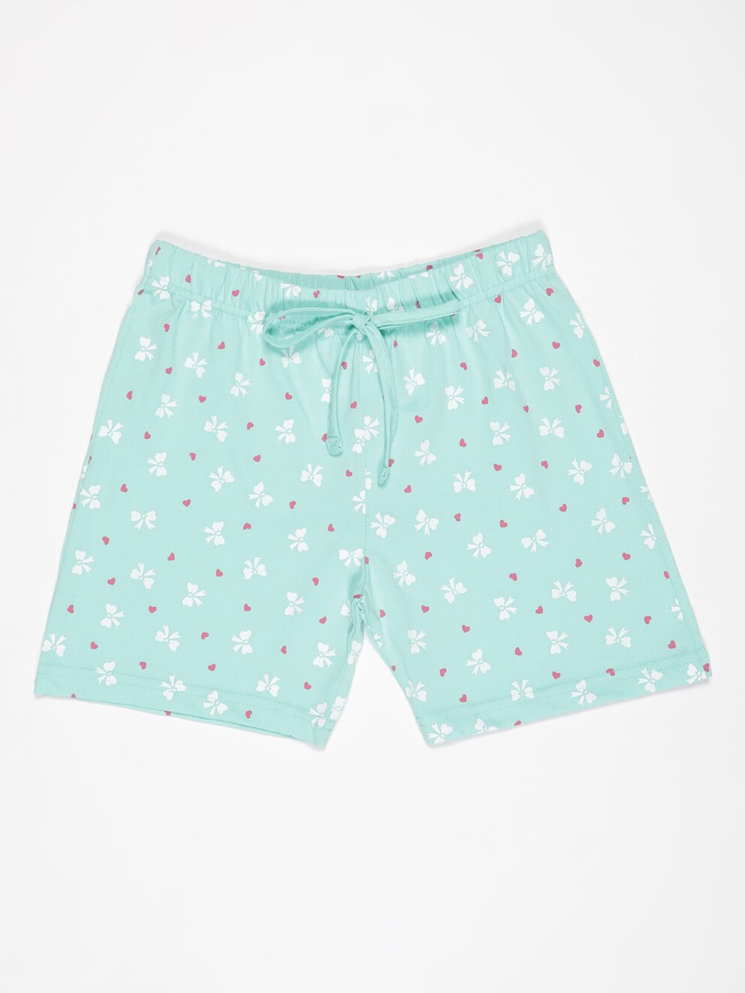 

V2 Value & Variety Girls Sea Green Printed Shorts