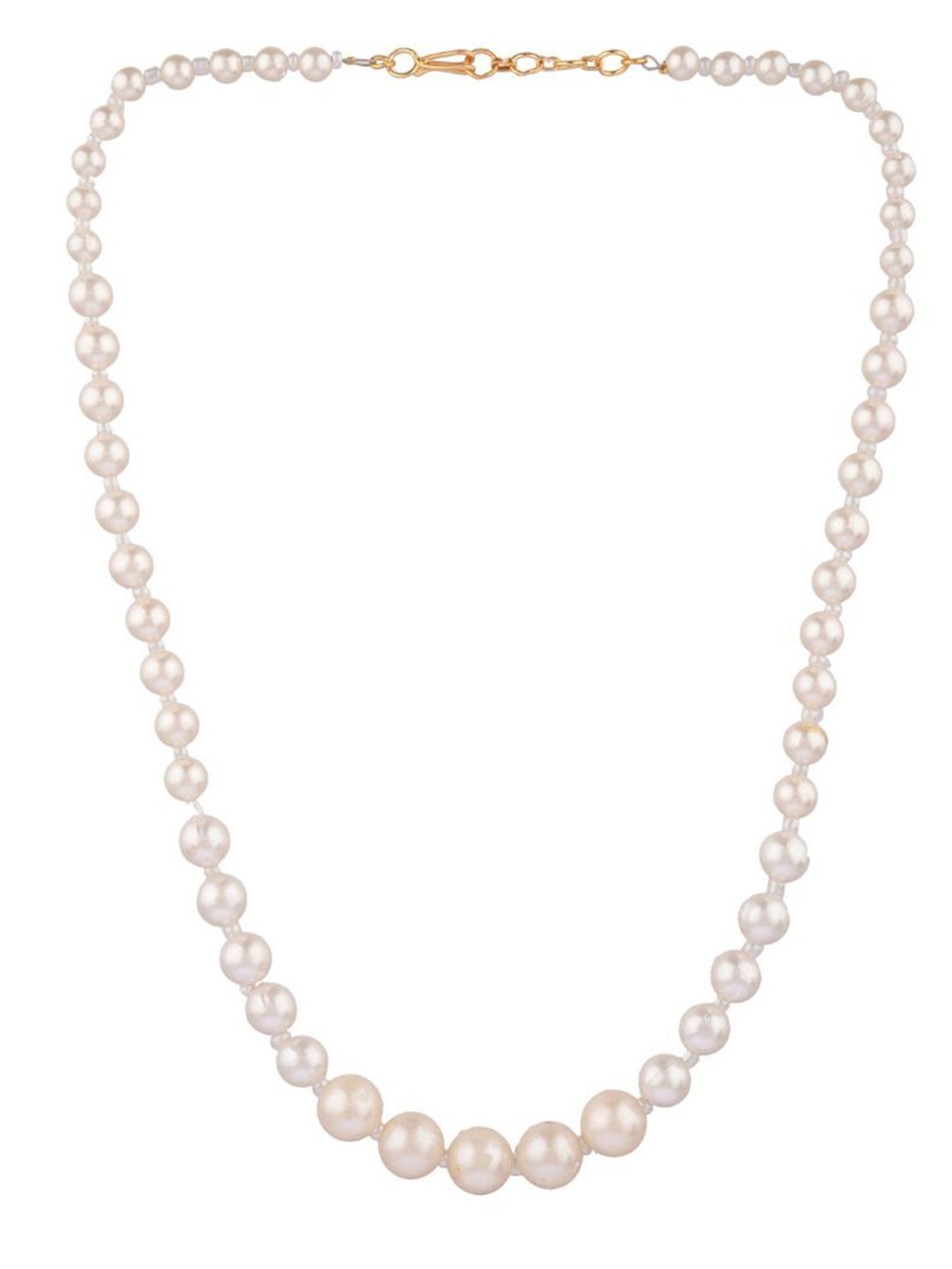 

Efulgenz Faux Pearl Beaded Single Stranded Necklace, Gold