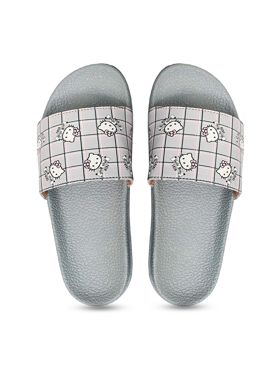 

ADIVER Women Grey & White Sliders