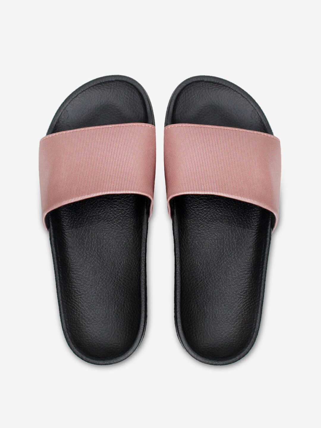 

ADIVER Women Peach-Coloured & Black Sliders