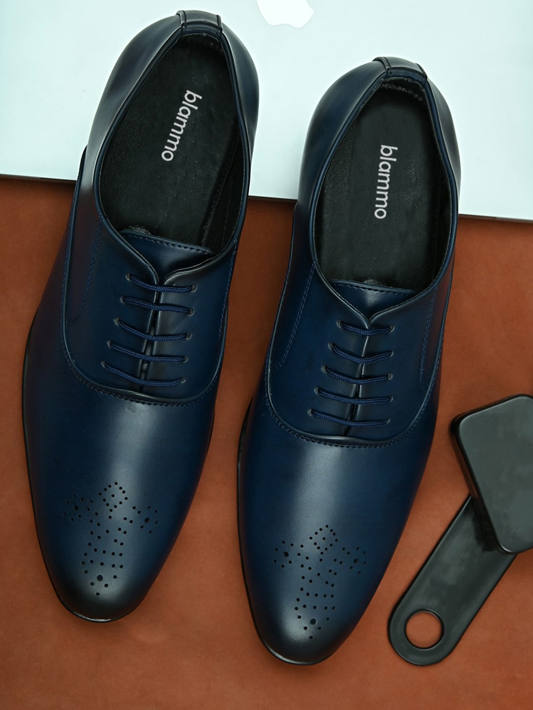 

Blammo Men Blue Solid Formal Derbys Shoes