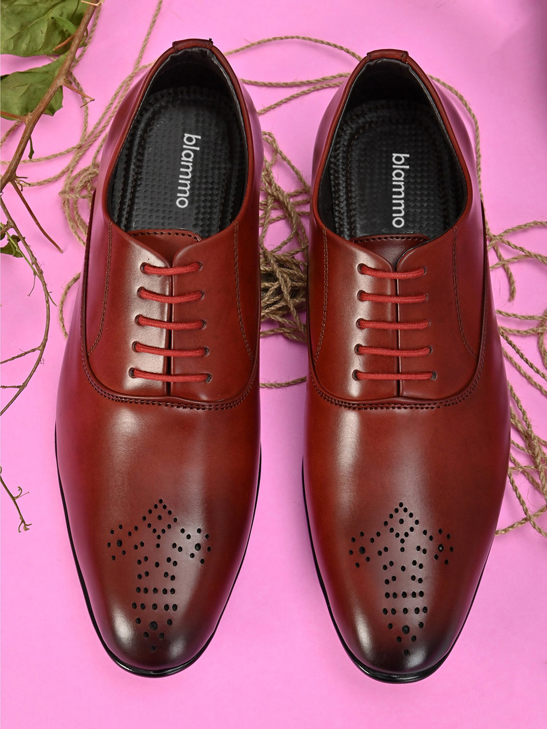

Blammo Men Maroon Formal Derbys