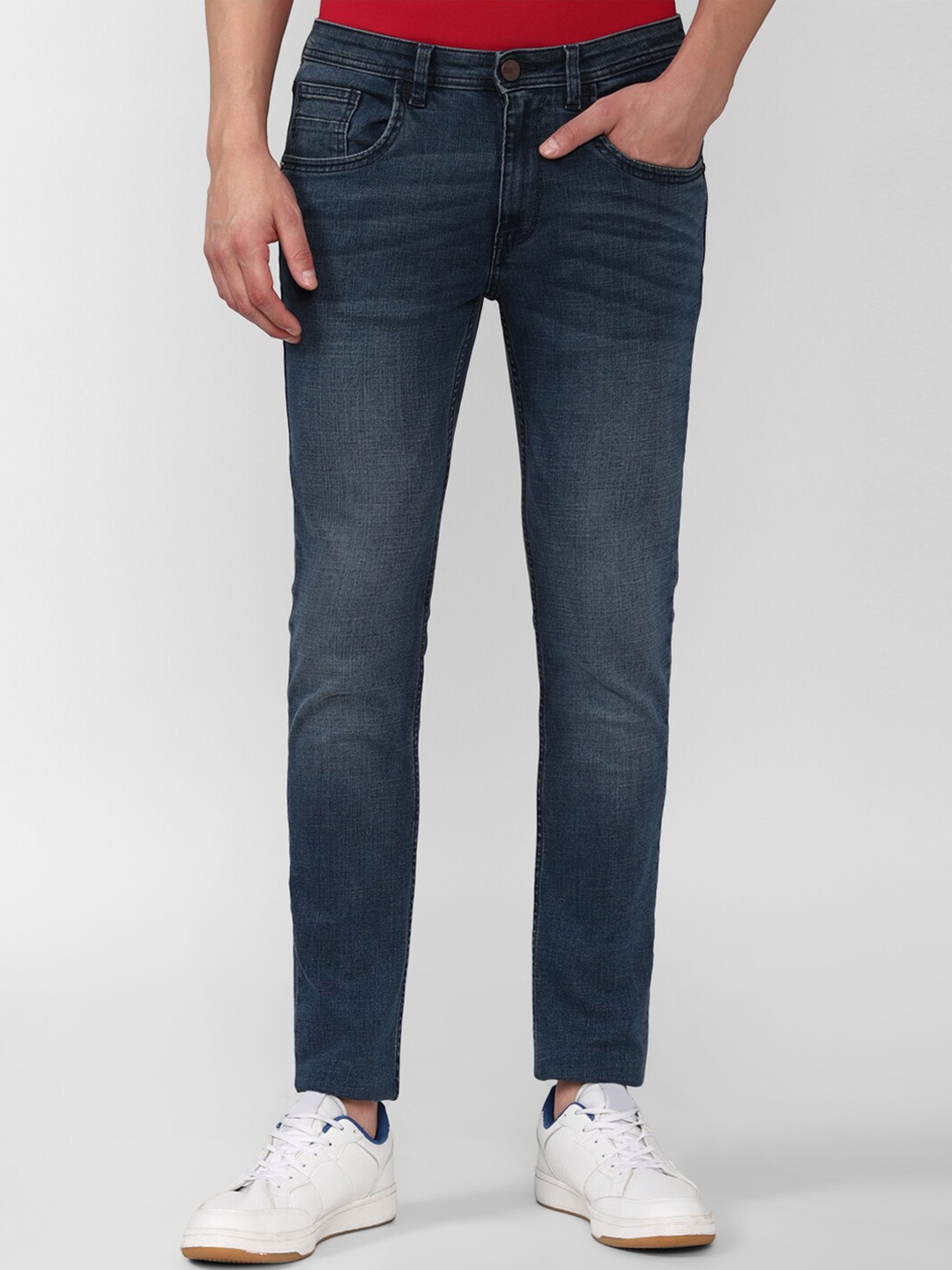 

V Dot Men Navy Blue Skinny Fit Jeans