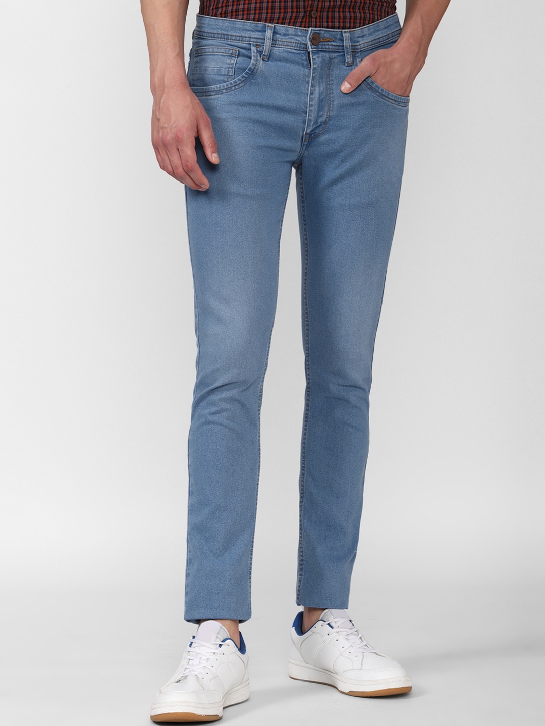 

V Dot Men Blue Skinny Fit Mid-Rise Jeans