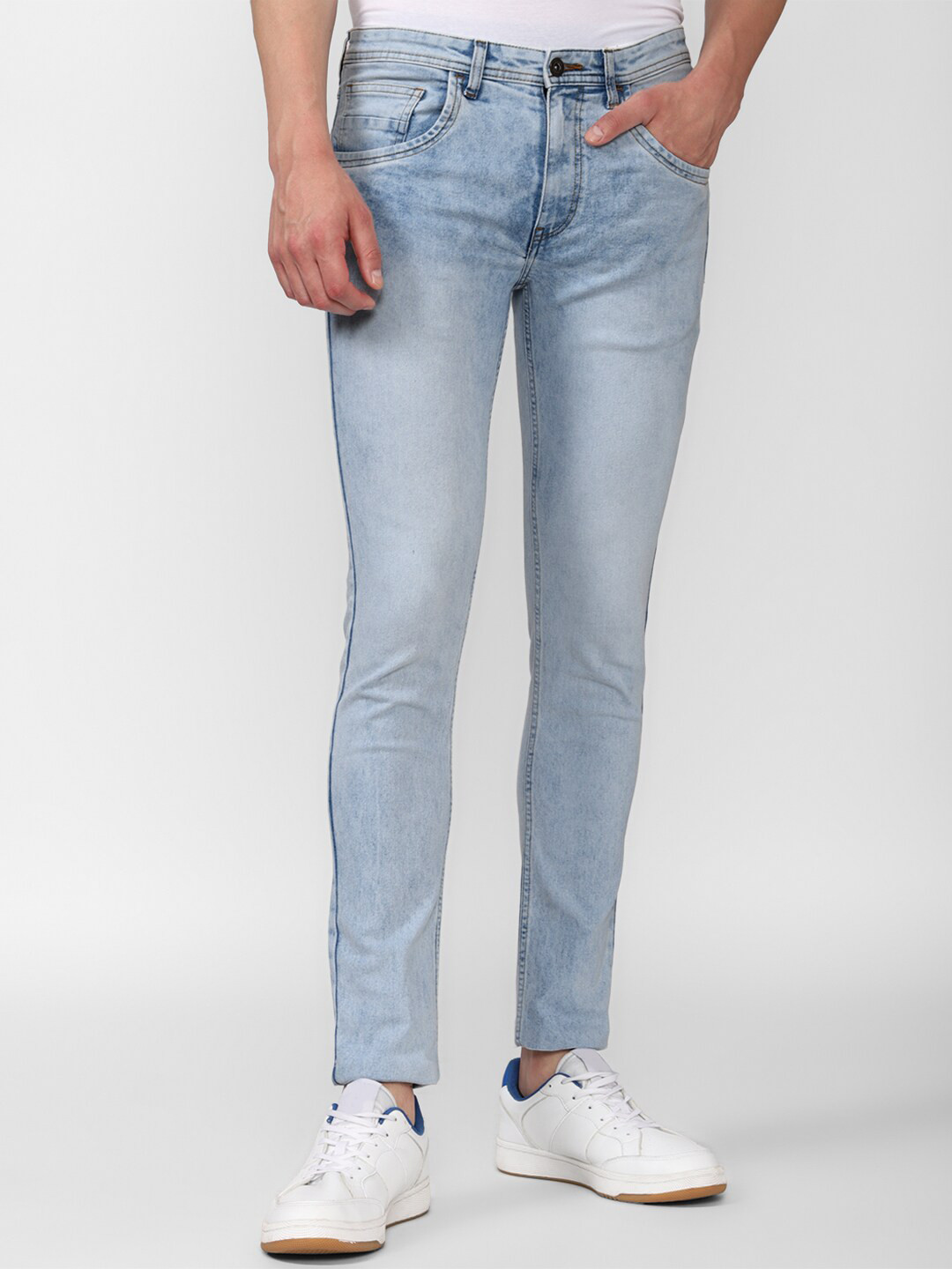 

VAN HEUSEN DENIM LABS Men Blue Skinny Fit Light Fade Jeans