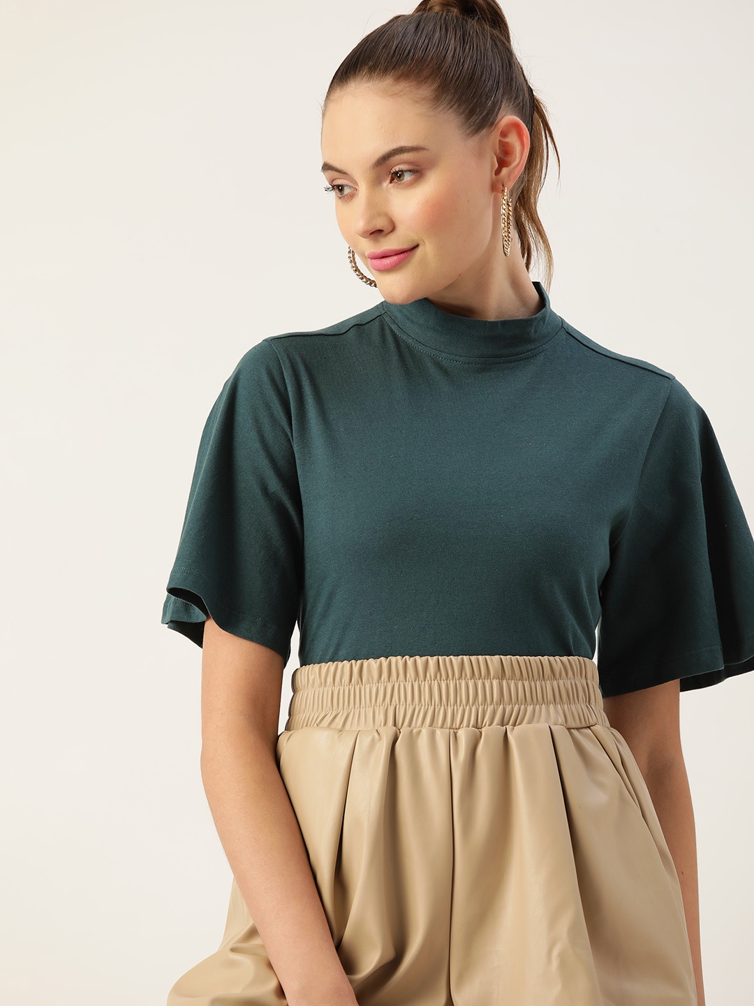 

DressBerry Green Solid Top