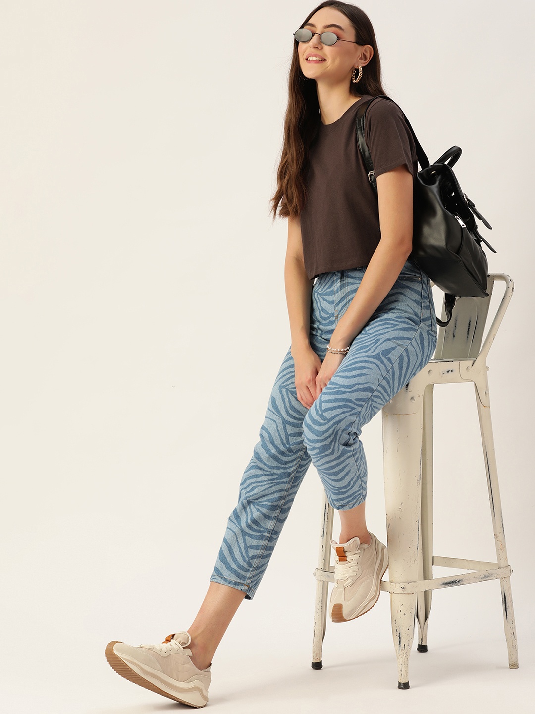 

DressBerry Women Brown Pure Cotton Solid T-shirt