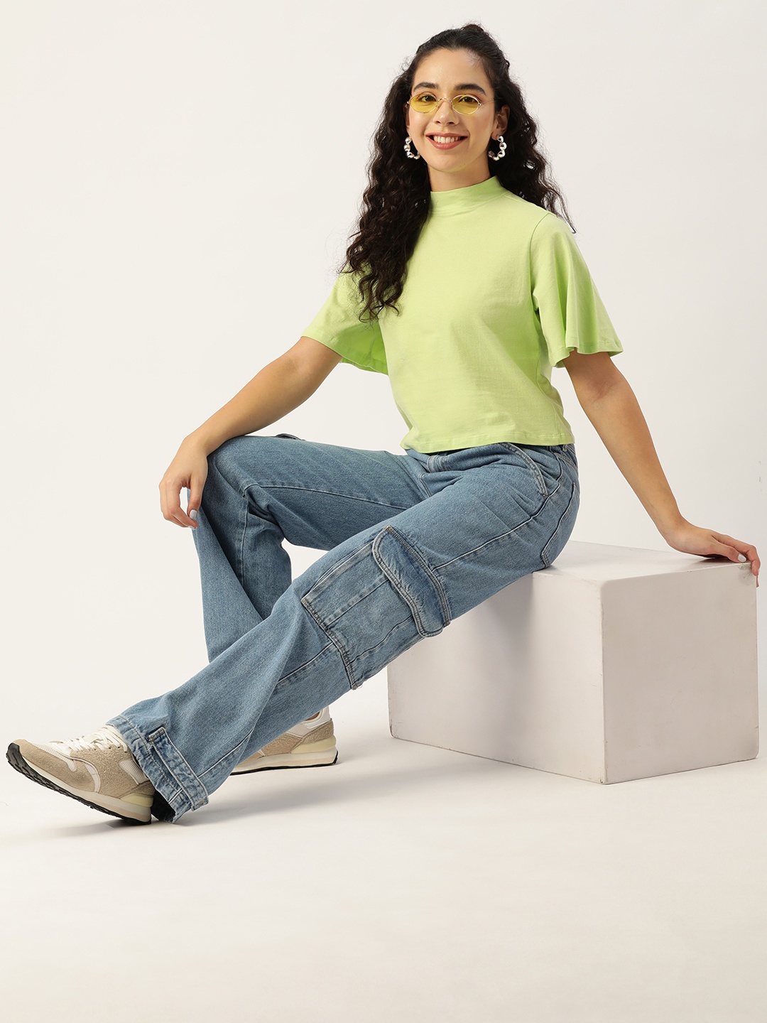 

DressBerry Green Solid Top