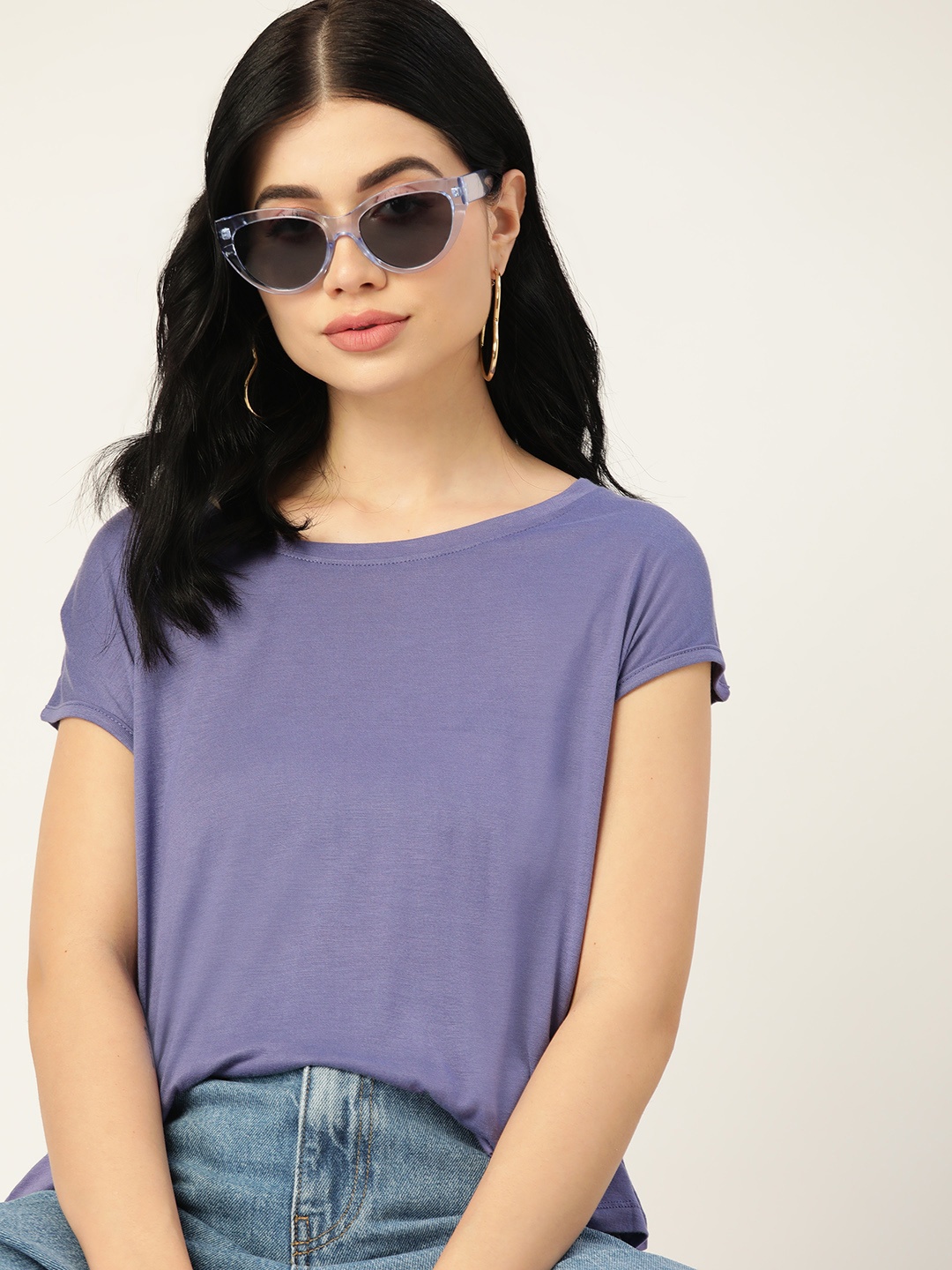 

DressBerry Women Blue Solid T-shirt
