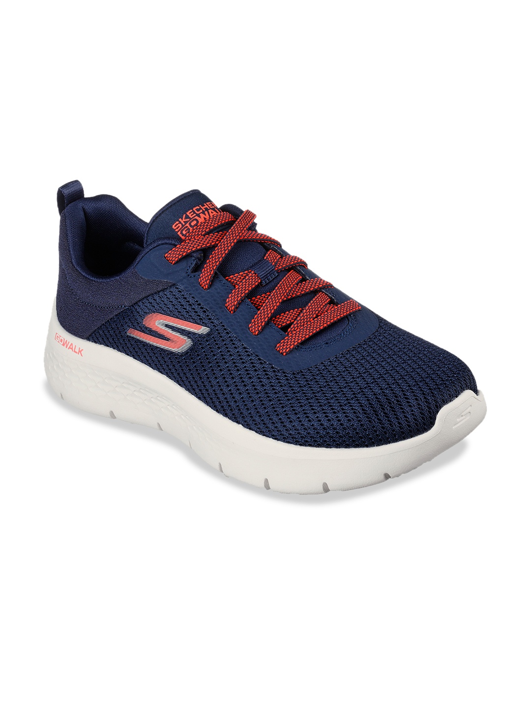 

Skechers GO WALK FLEX Women Navy Blue Mesh Walking Non-Marking Shoes