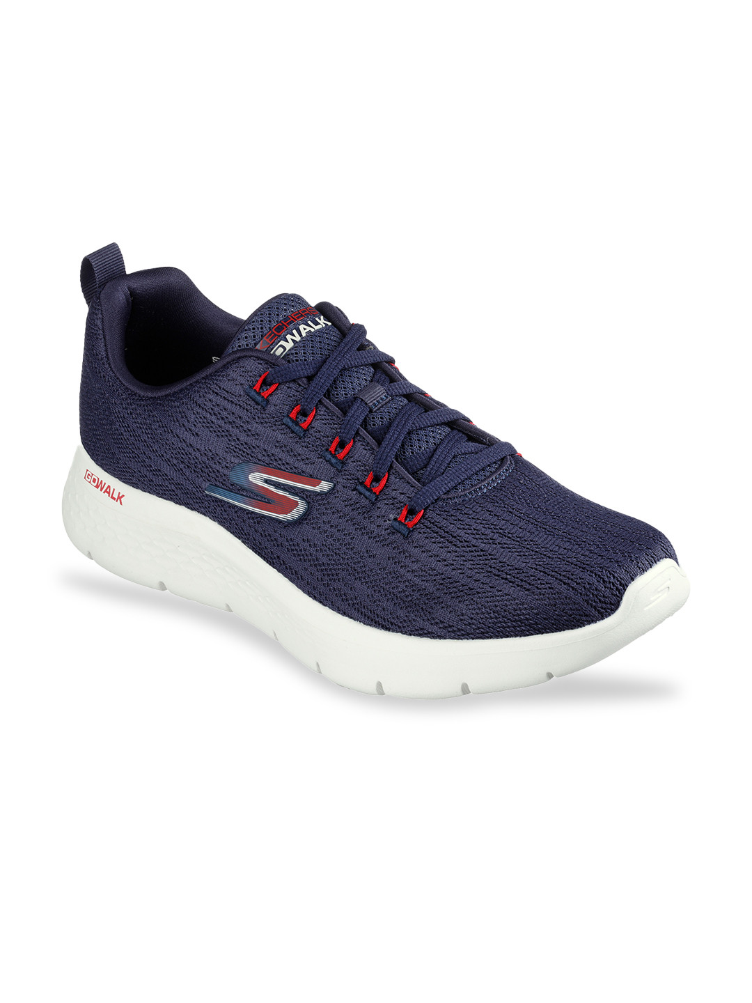 

Skechers Men Navy Blue Mesh Walking Non-Marking Shoes