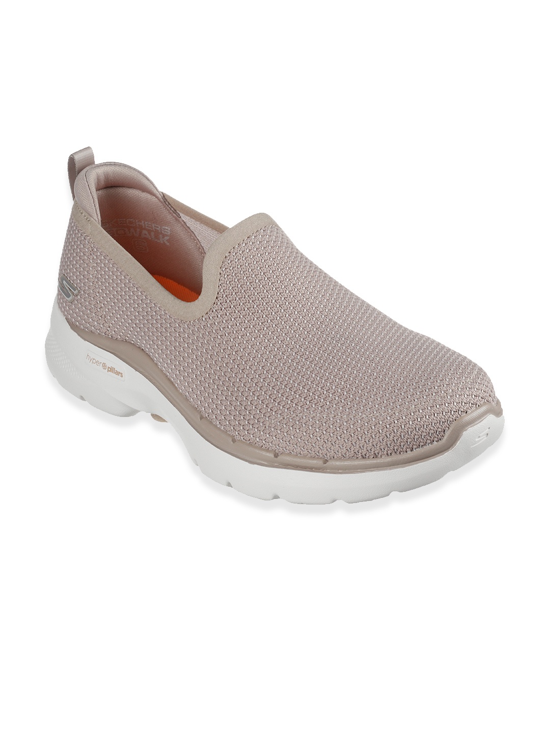 

Skechers Women Nude-Coloured Mesh Walking Non-Marking Shoes