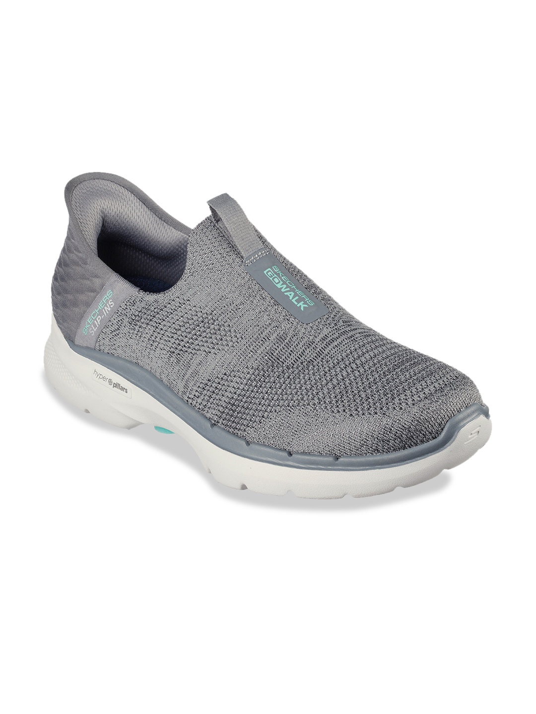 

Skechers Women Grey Mesh Walking Non-Marking Shoes