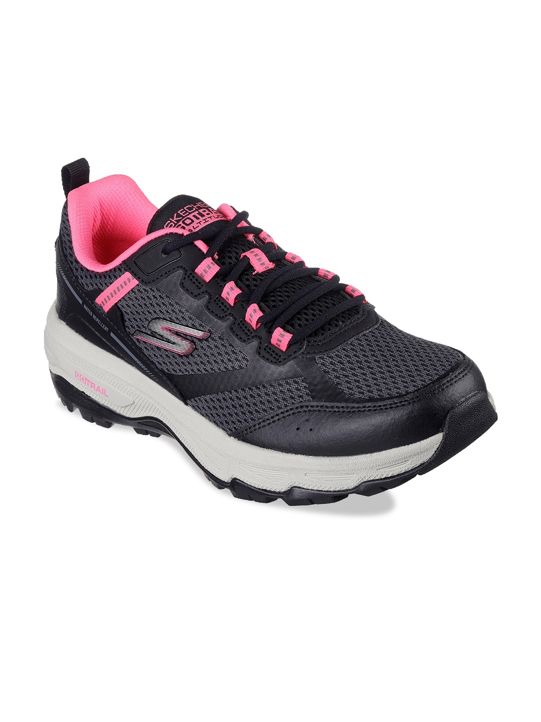

Skechers Women Black Mesh Trekking Non-Marking Shoes
