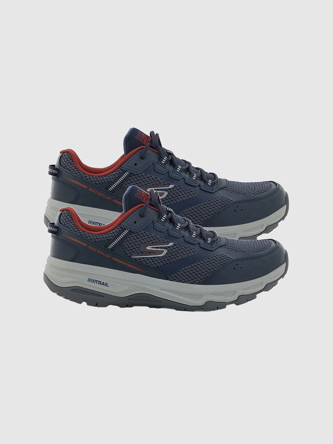 

Skechers Men Navy Blue Mesh Trekking Non-Marking Shoes