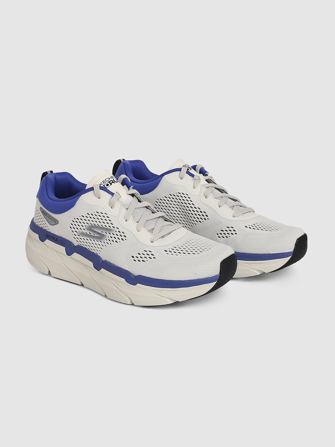 

Skechers Men White Mesh Running Non-Marking Shoes