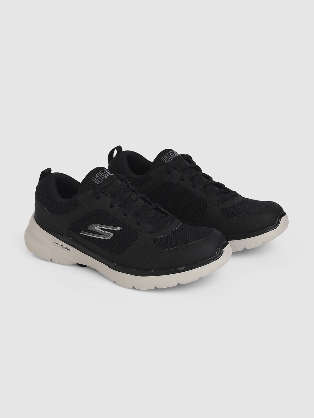 

Skechers Men Go Walk 6 - Compete Lace Up Shoes, Black