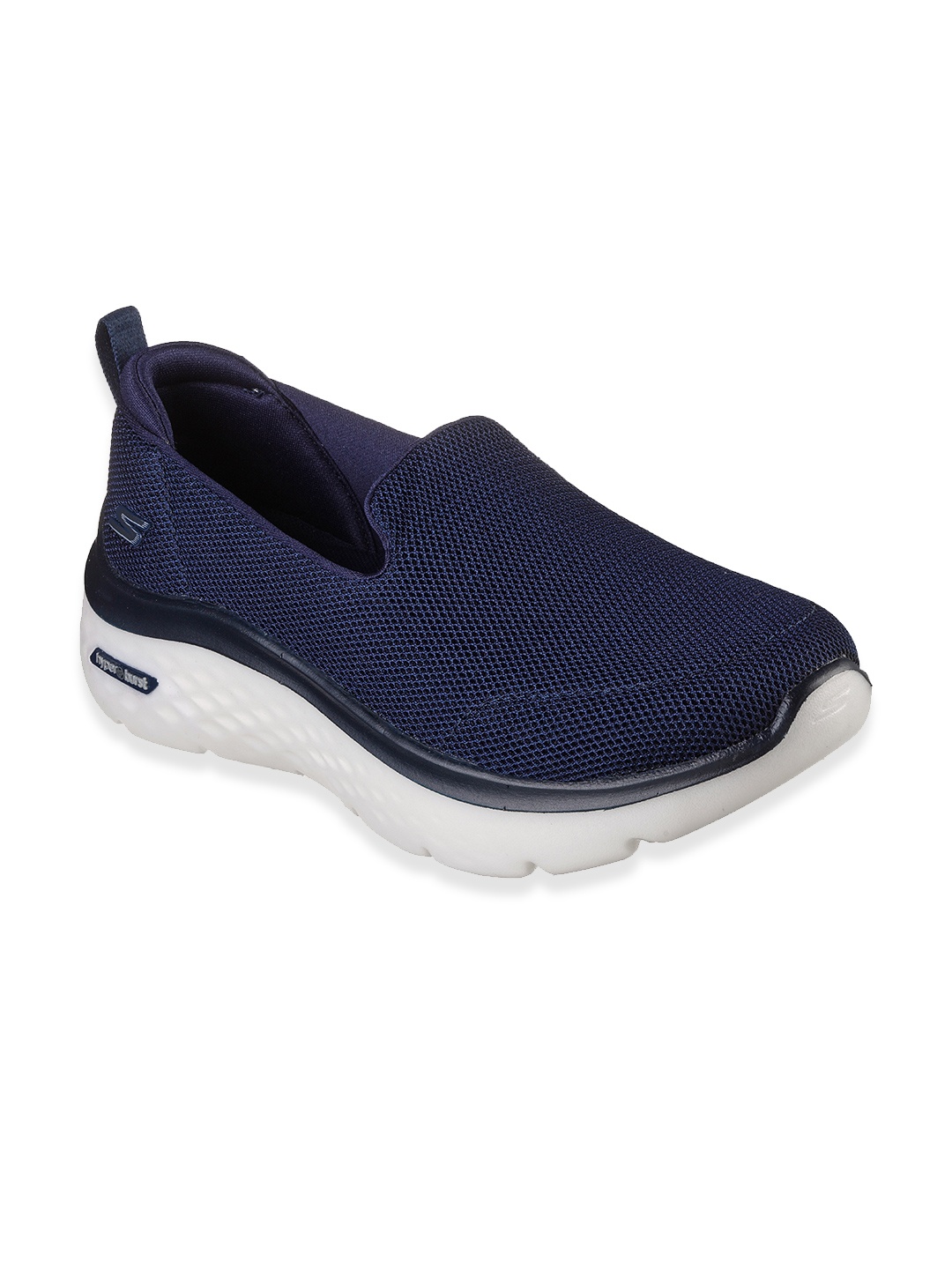 

Skechers Women Navy Blue Mesh High-Top Walking Non-Marking Shoes