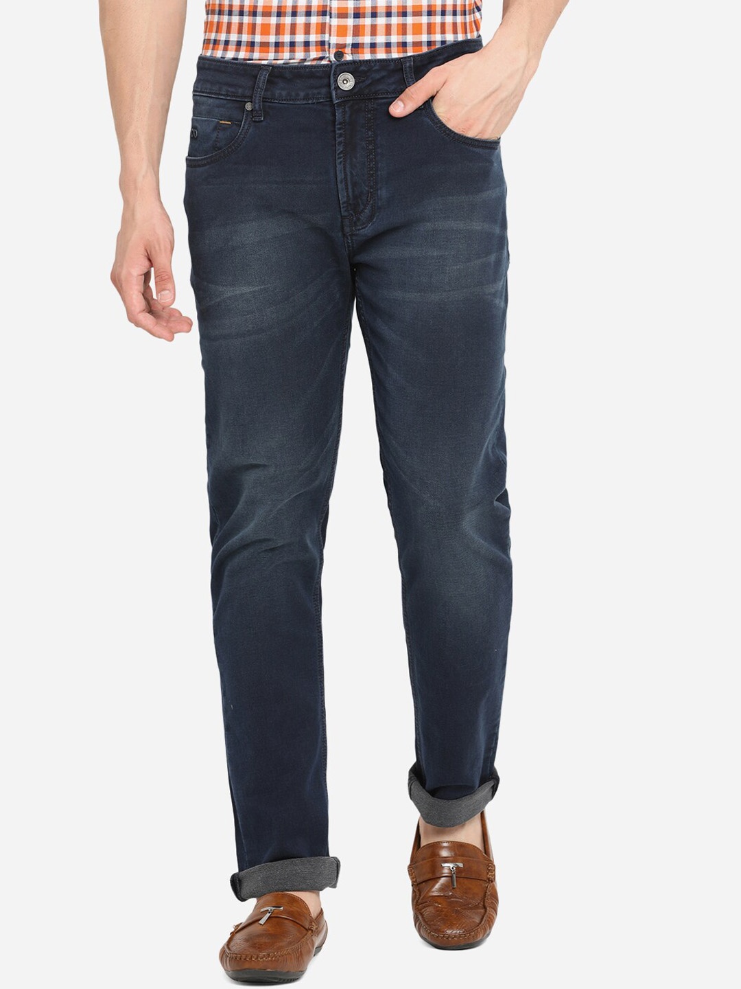 

JADE BLUE Men Blue Slim Fit Light Fade Cotton Stretchable Jeans