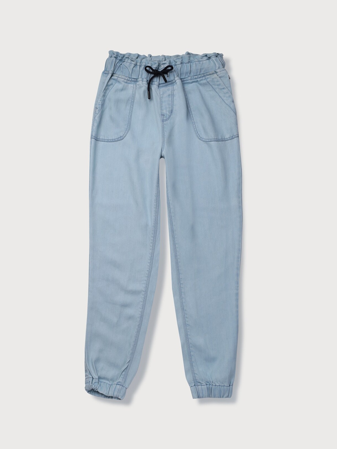 

Gini and Jony Girls Blue Jogger Low Distress Jeans