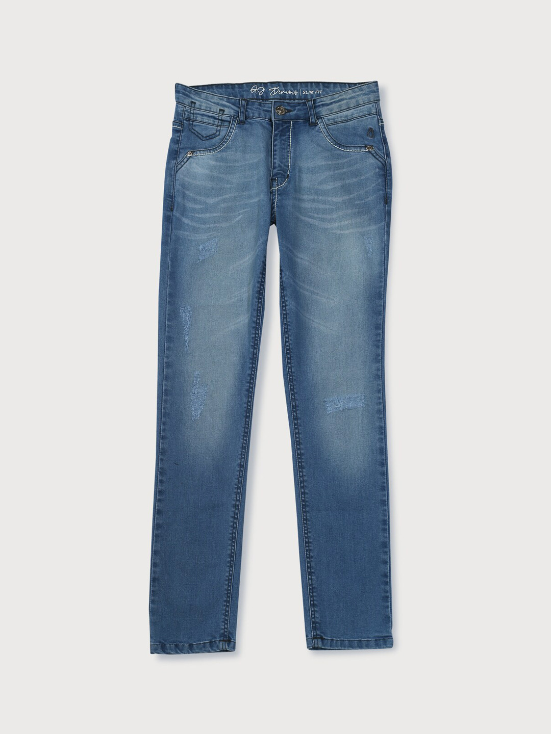 

Gini and Jony Boys Blue Light Fade Cotton Jeans