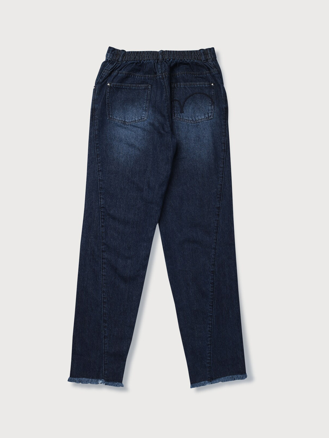 

Gini and Jony Girls Navy Blue Low Distress Light Fade Jeans