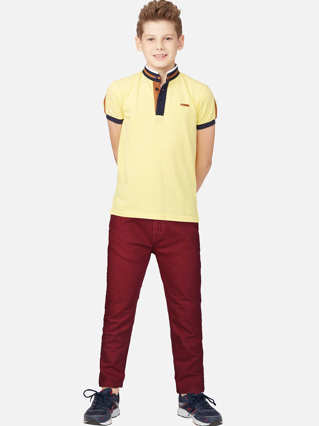 

Gini and Jony Boys Maroon Clean Look Jeans