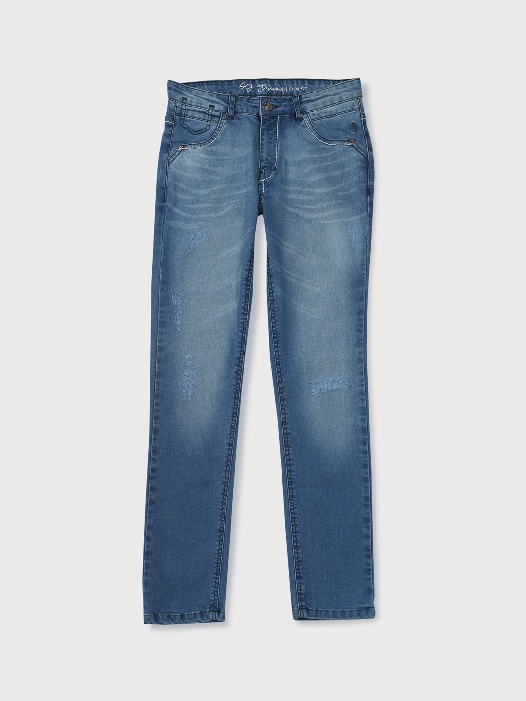 

Gini and Jony Boys Blue Low Distress Heavy Fade Jeans