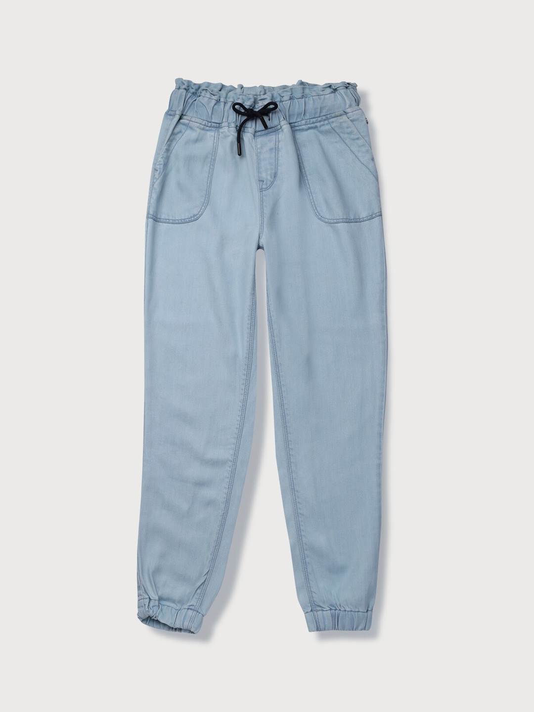 

Gini and Jony Girls Blue Jogger Low Distress Jeans