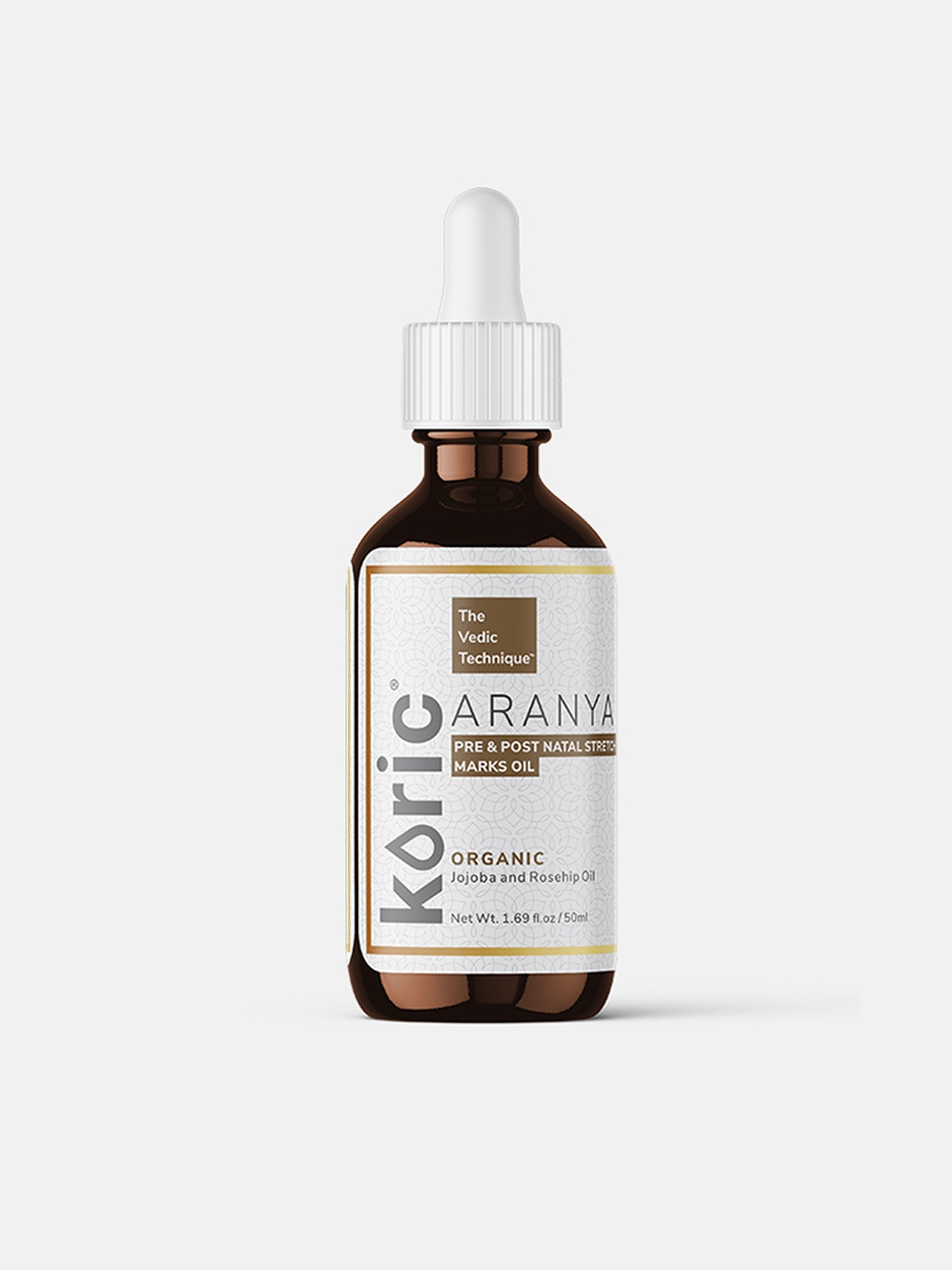 

Koric Aranya Pre & Post Natal Stretch Marks Oil with Organic Jojoba & Rosehip Oil - 50ml, Beige