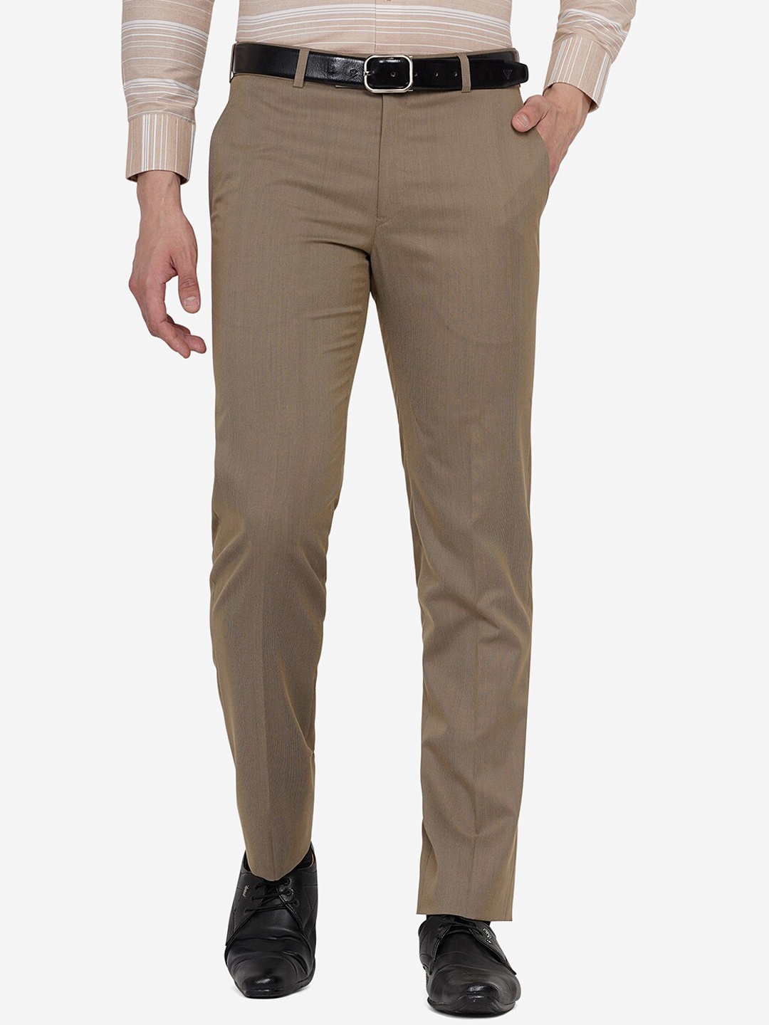 

Greenfibre Men Brown Slim Fit Trousers