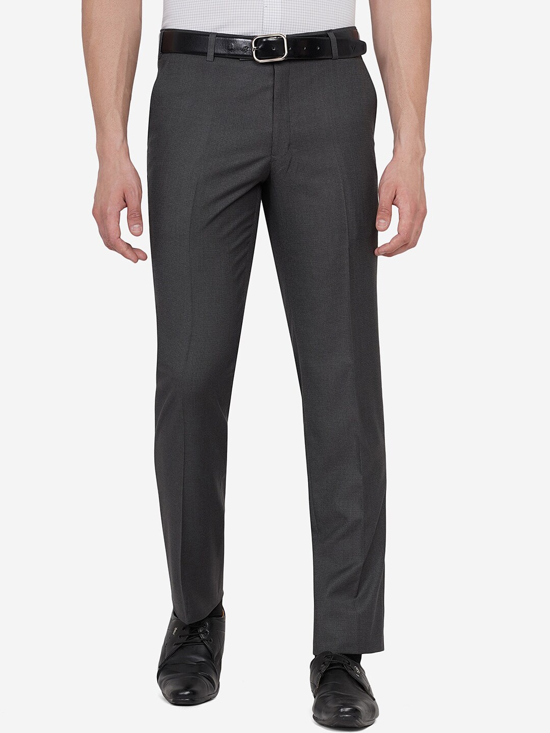 

JADE BLUE Men Grey Trousers