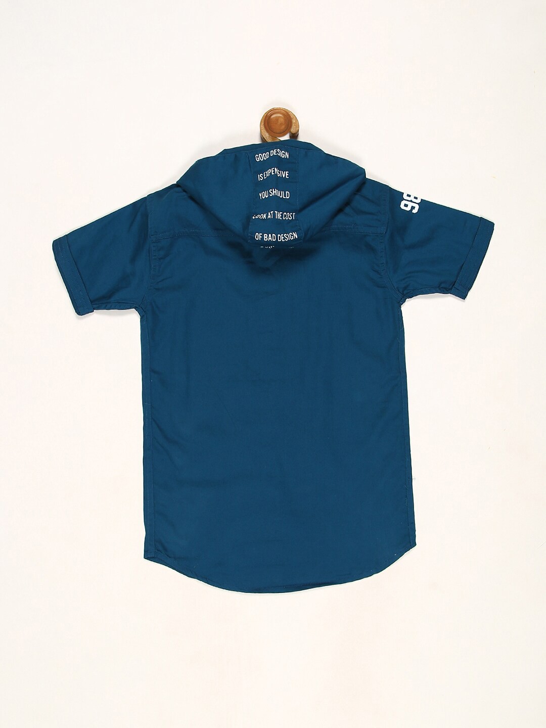 

V2 Value & Variety Boys Teal Blue Printed Cotton Casual Shirt