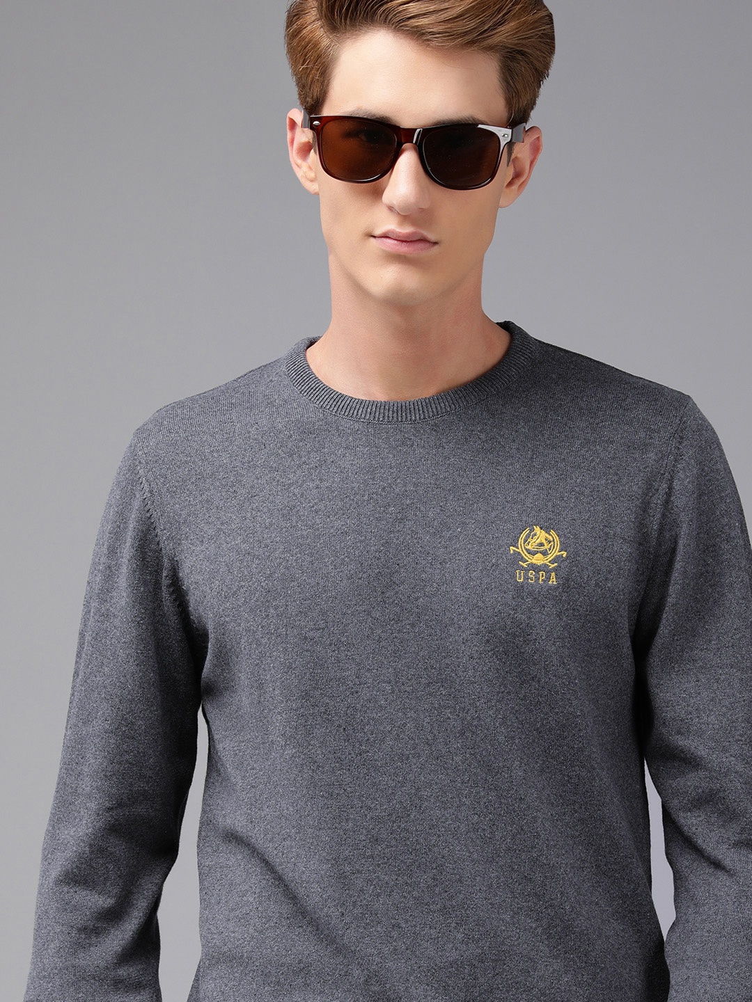 

U.S. Polo Assn. Men Charcoal Pullover