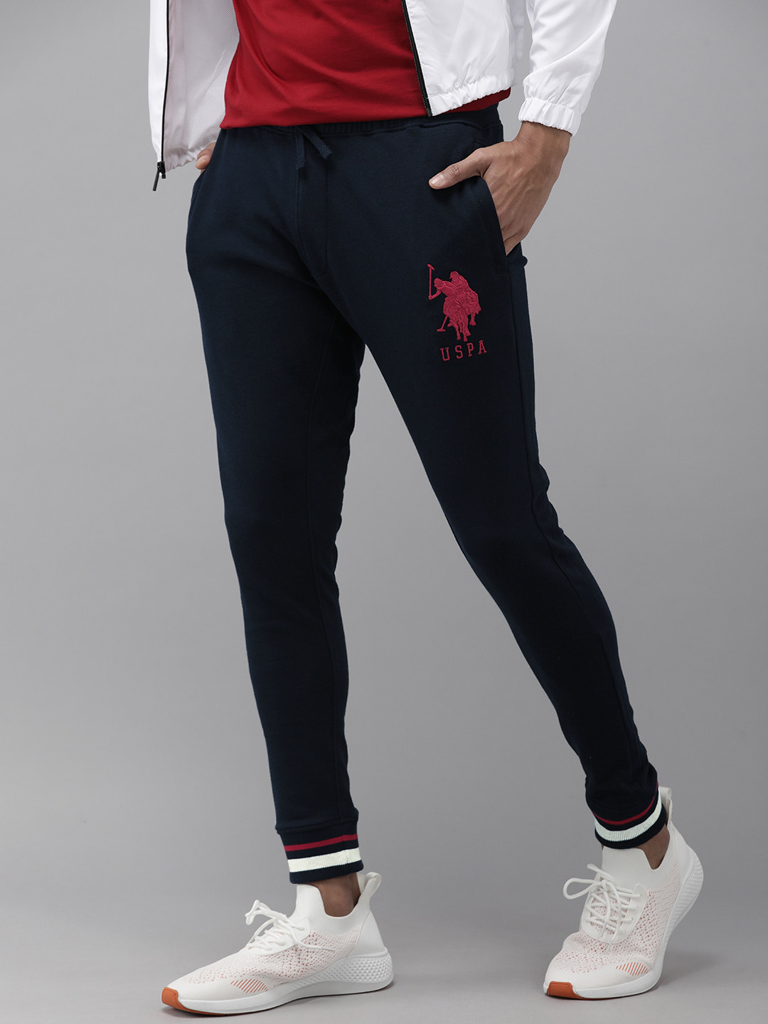 

U.S. Polo Assn. Men Men Slim Fit Solid Joggers, Navy blue