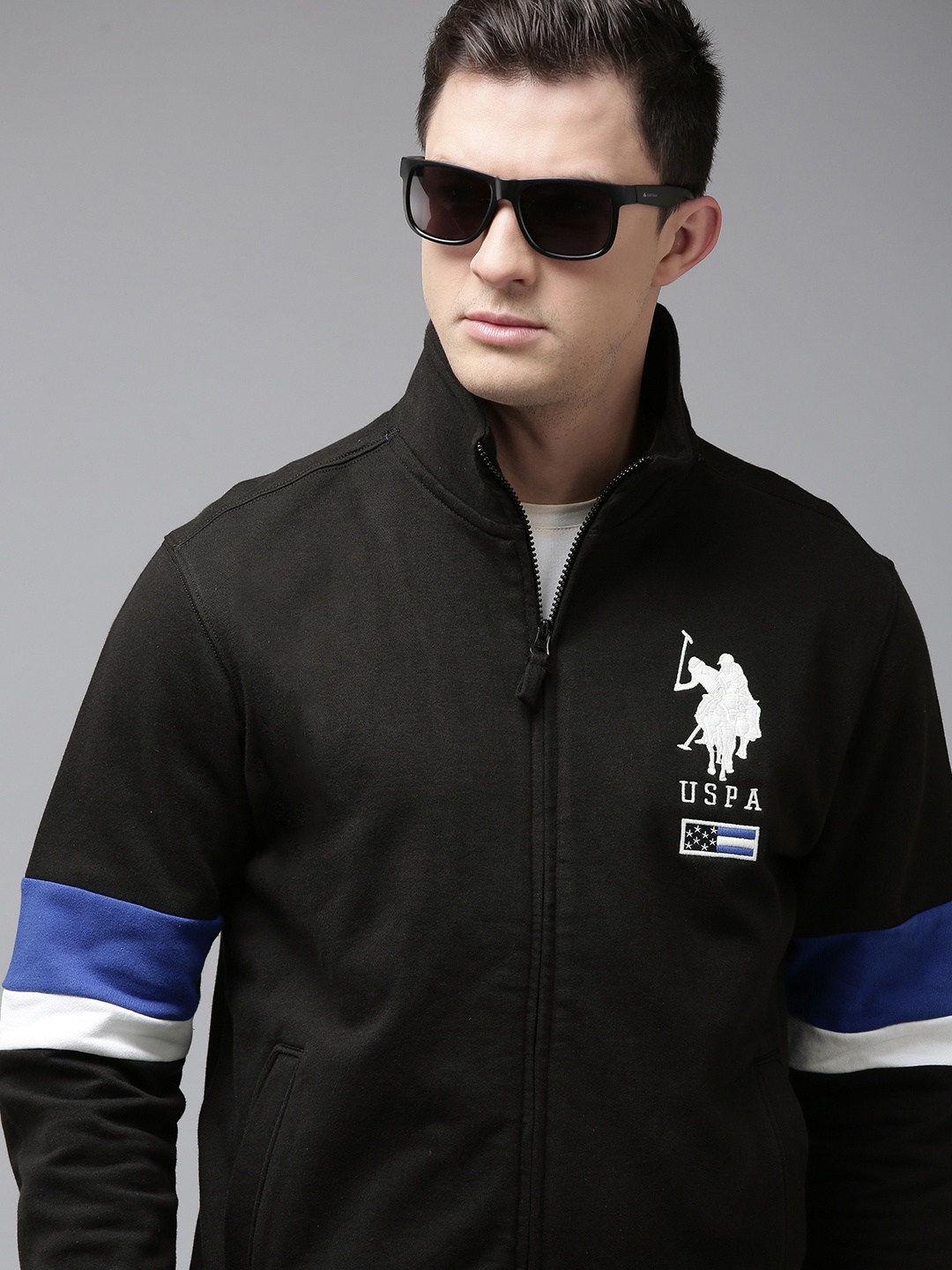 

U.S. Polo Assn. Men Black Pure Cotton Sweatshirt