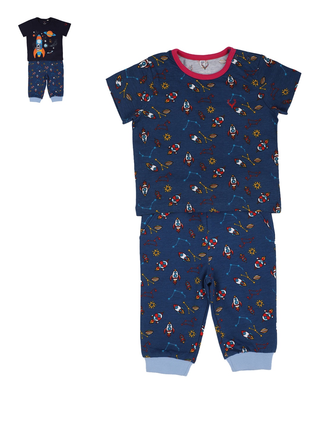 

Allen Solly Junior Boys Navy Blue Cotton Clothing Set