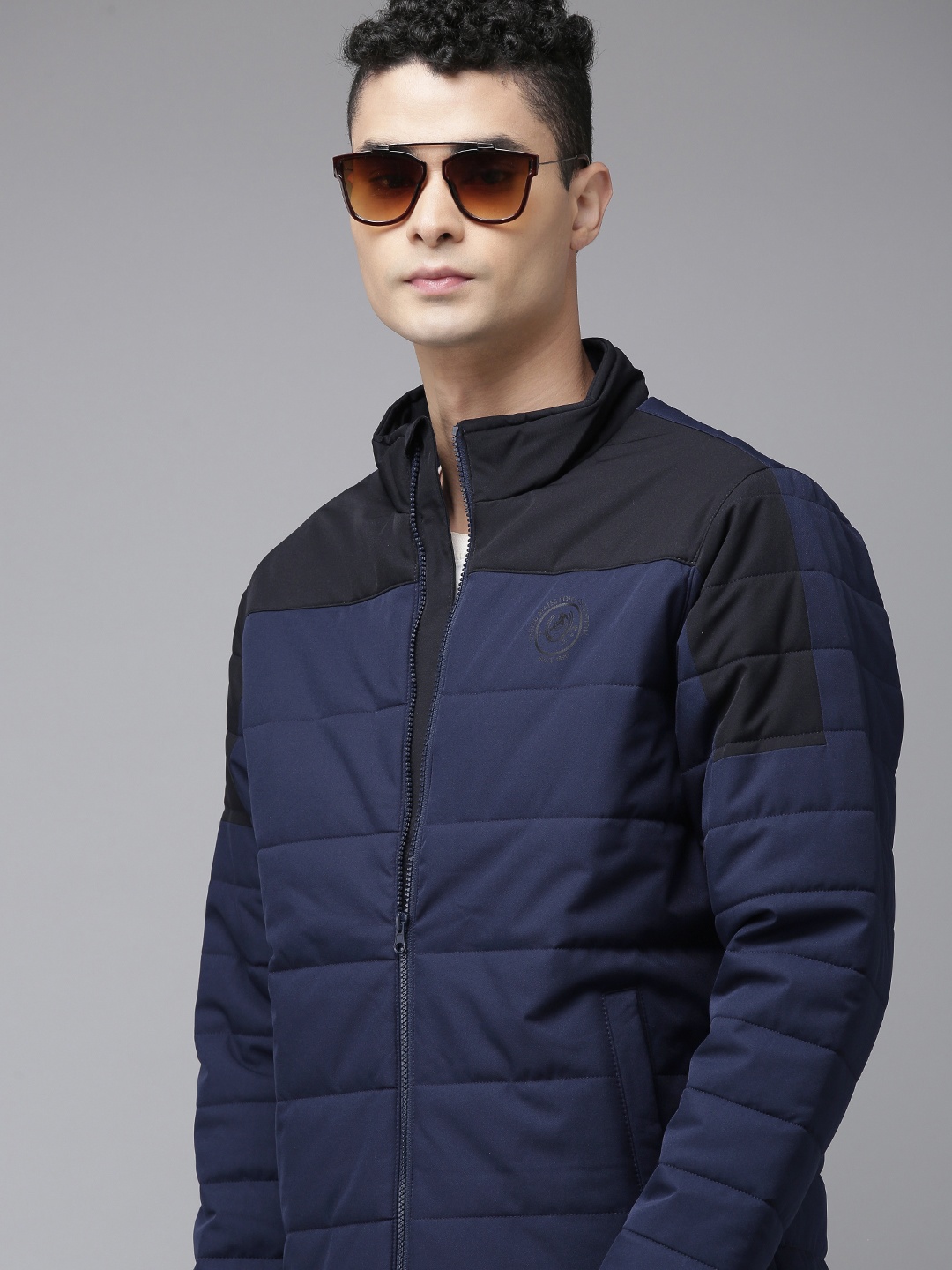 

U.S. Polo Assn. Men Navy Blue Black Padded Jacket